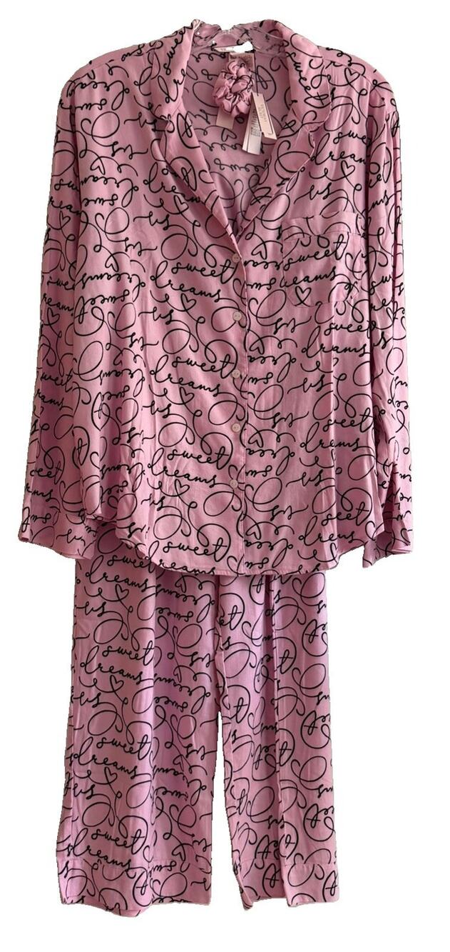 Victoria’s Secret Pajama Set Womens M Pink Sweet Dreams Cotton Modal NWT